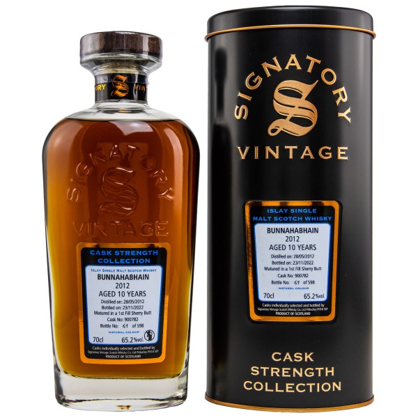 Bunnahabhain Single Malt Whisky 2012 Signatory Vintage Cask Strength Collection