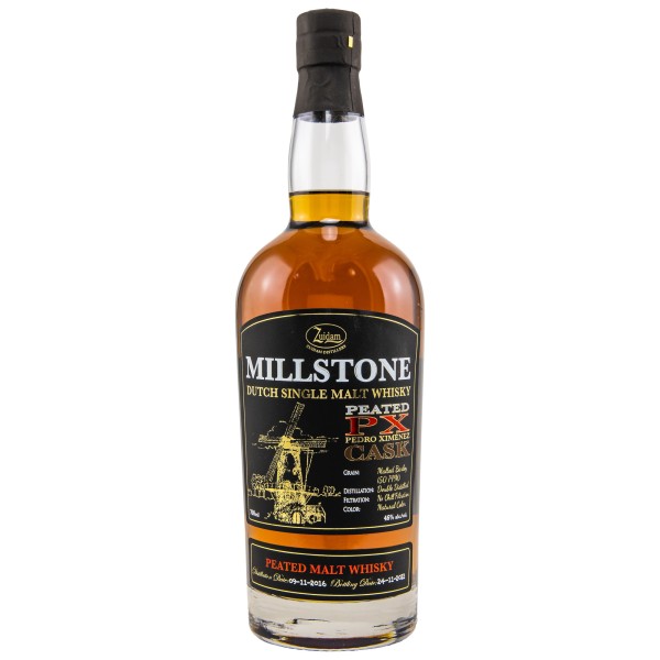 Millstone Peated Dutch Single Malt Whisky PX Cask Zuidam Distillers