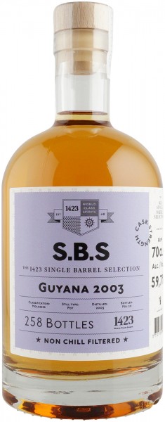 S.B.S Rum Guyana 2003
