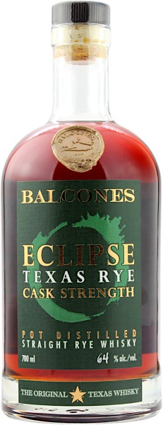 Balcones Eclipse Texas Rye Whiskey Cask Strength