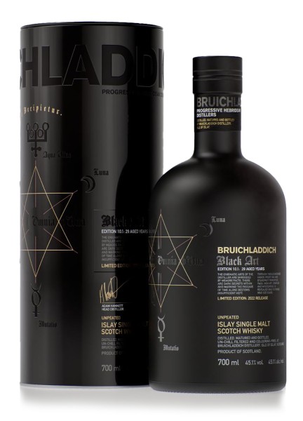 Bruichladdich Unpeated Islay Single Malt Scotch Whisky Black Art Edition 10.1