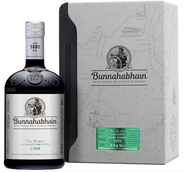 Bunnahabhain Single Malt Whisky 1998 Calvados Cask Finish Fèis Ìle 2022