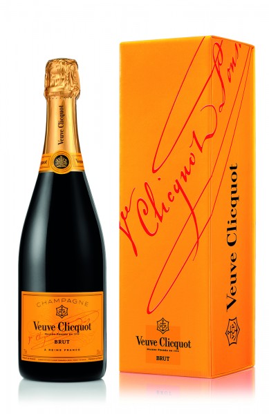 Veuve Clicquot Champagner Brut Yellow Label mit Geschenkkarton