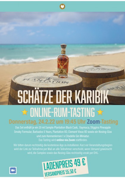 "Schätze der Karibik" Rum-Online-Tasting
