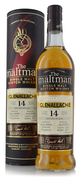 Glenallachie Single Malt Whisky 14 Jahre 2008 Maltman